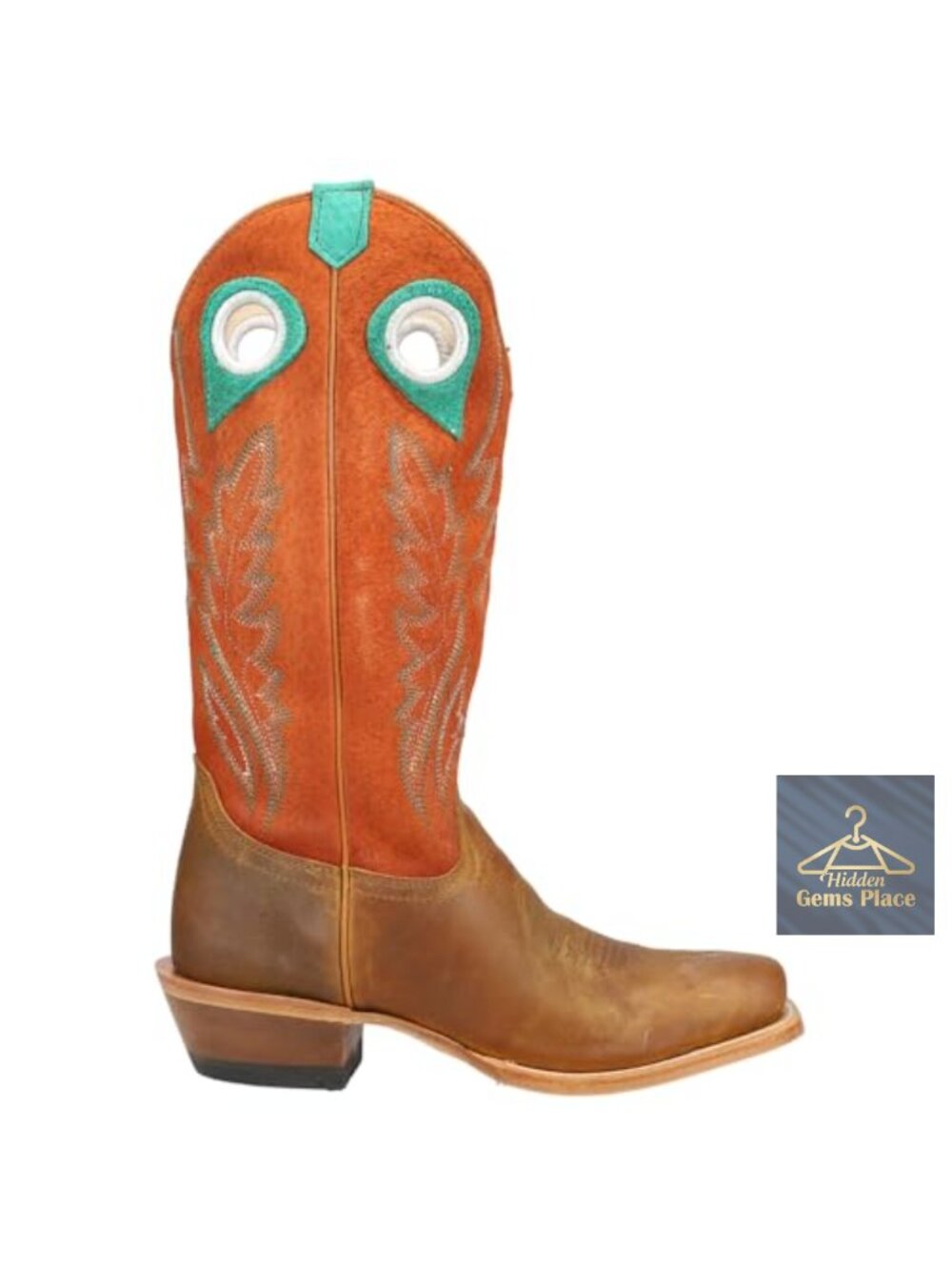 Womens Mid Calf Cowgirl Boots Sueded Boar Square Toe Low Heel Pull On